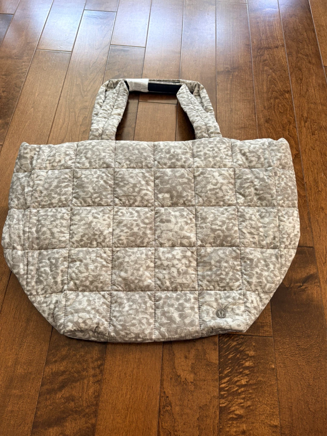 Lululemon Quilted Tote Bag Grey Leopard