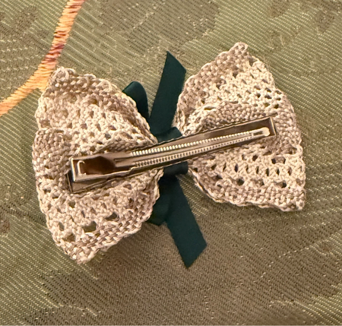 Crocheted Bow Hair Clip with Rhinestone⚽️ - photo 2