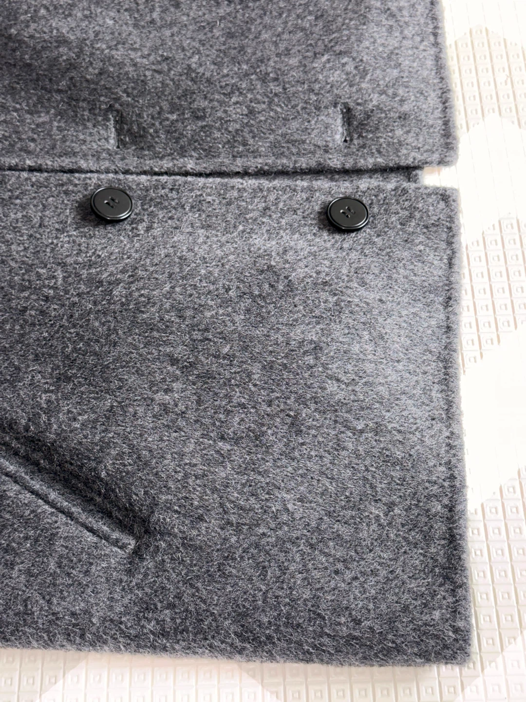 Men's Dark Gray Wool Vest Jacket - Button Front - photo 3