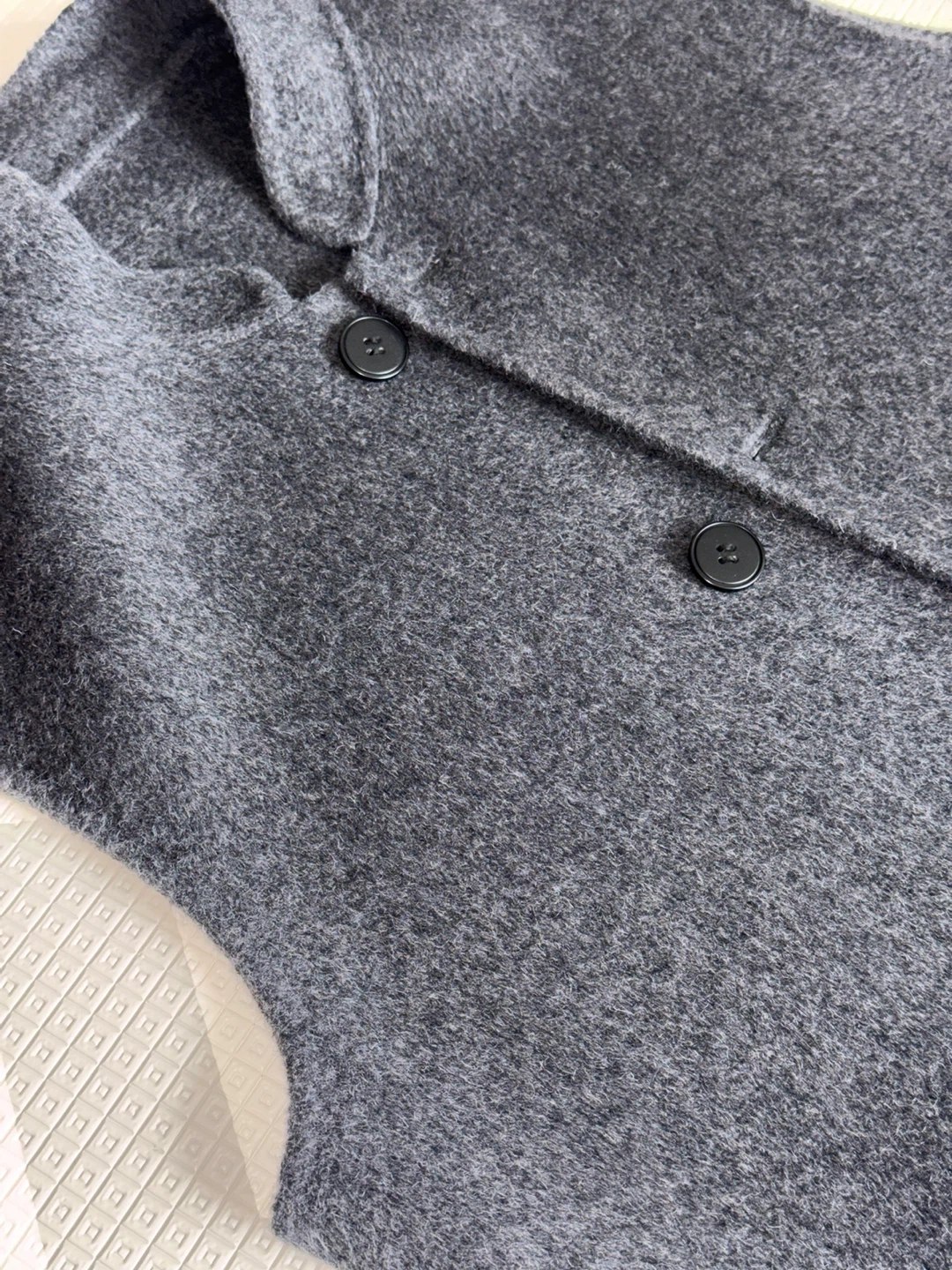 Men's Dark Gray Wool Vest Jacket - Button Front - photo 2