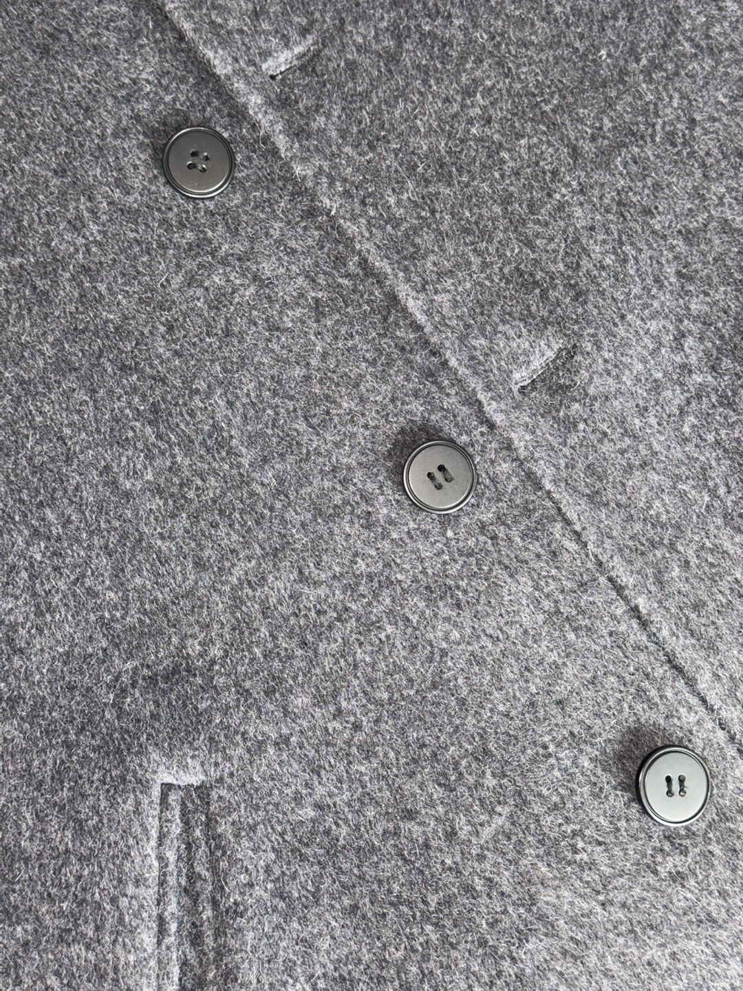 Men's Dark Gray Wool Vest Jacket - Button Front - photo 4