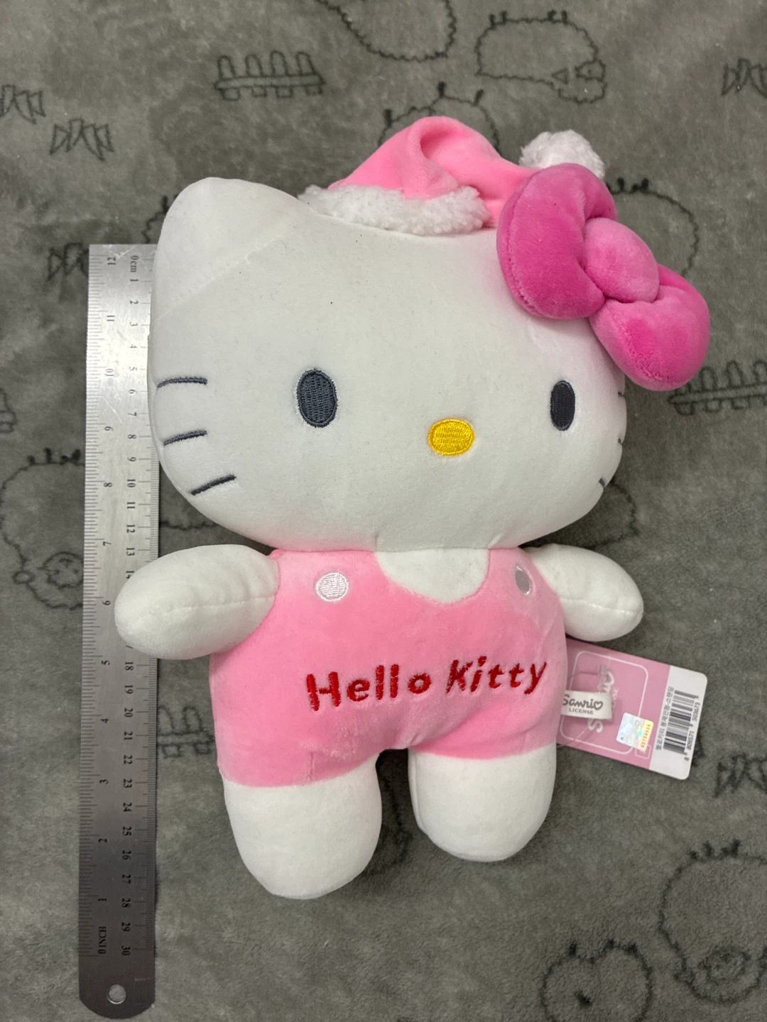 Hello Kitty Plush Toy - White with Pink Overalls