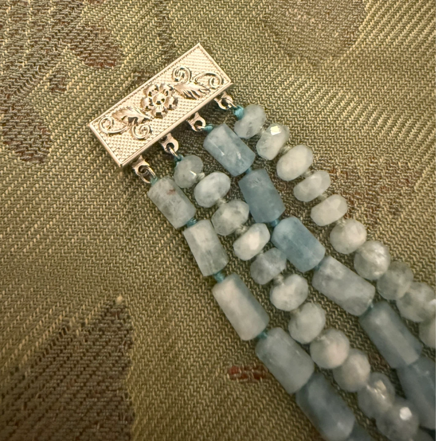 Aquamarine Stone Beaded Bracelet⚽️ - photo 2