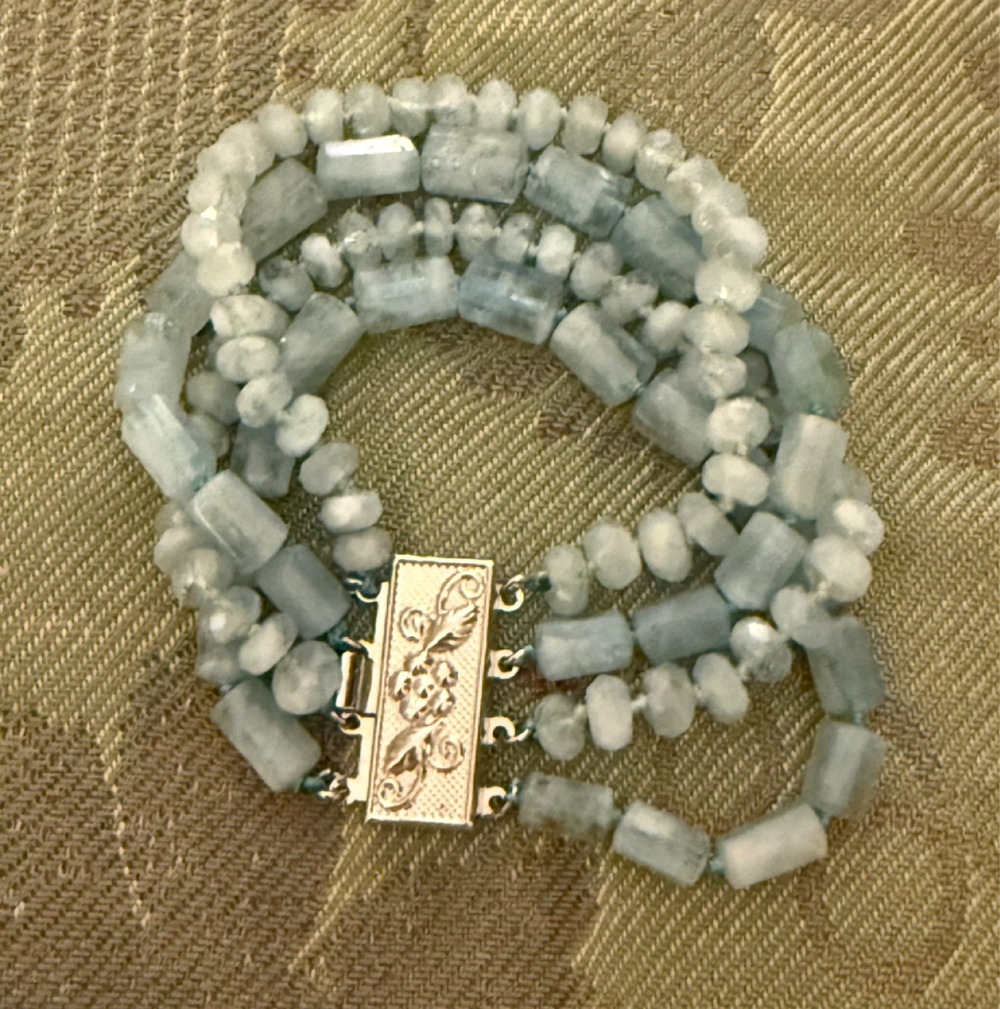 Aquamarine Stone Beaded Bracelet⚽️ - photo 3
