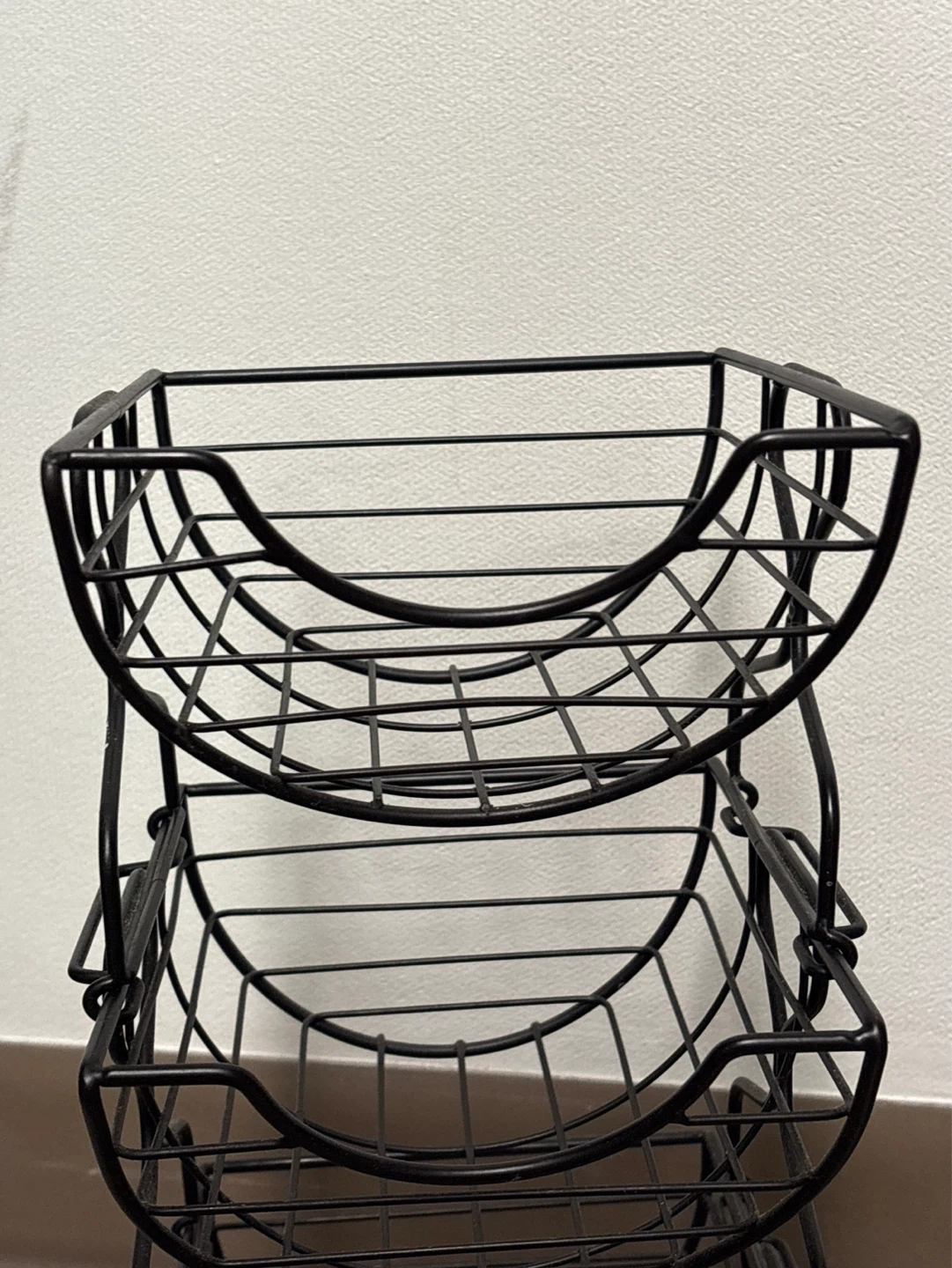 Black Wire 3-Tier Fruit Basket Stand - photo 3