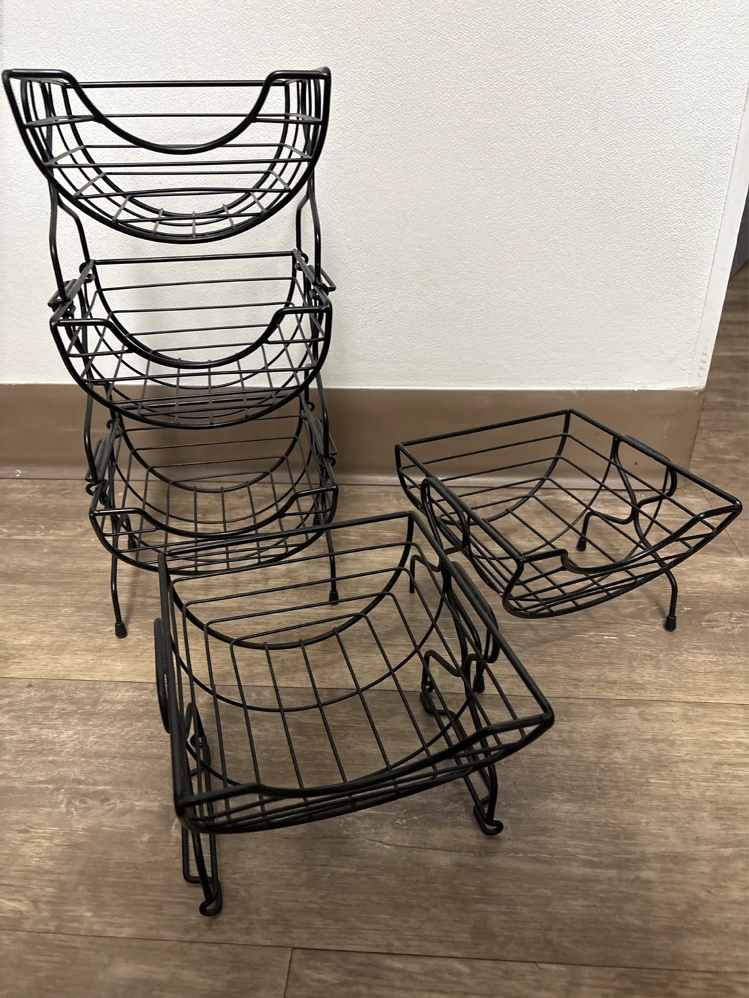 Black Wire 3-Tier Fruit Basket Stand - photo 2