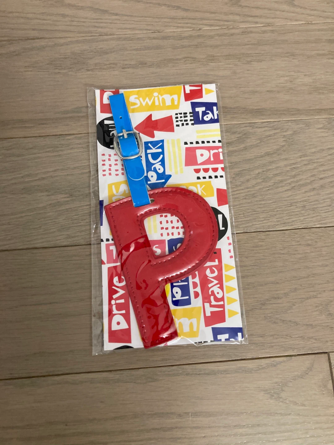 ⚽️Red Letter "P" Luggage Tag