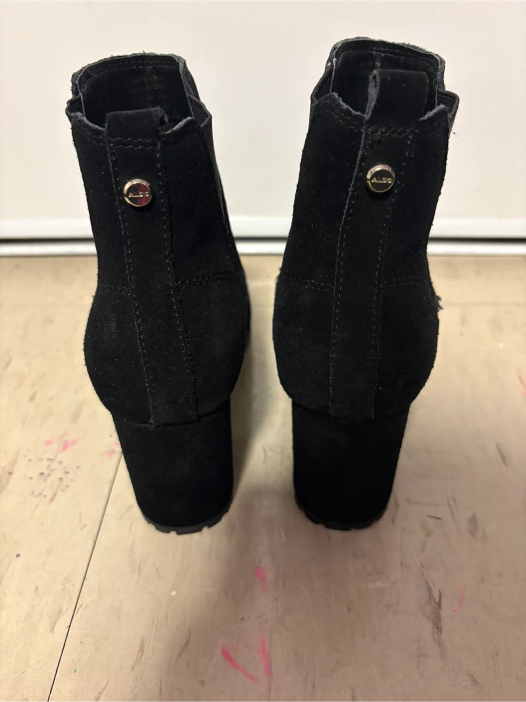 ALDO Black Suede Ankle Boots - photo 4