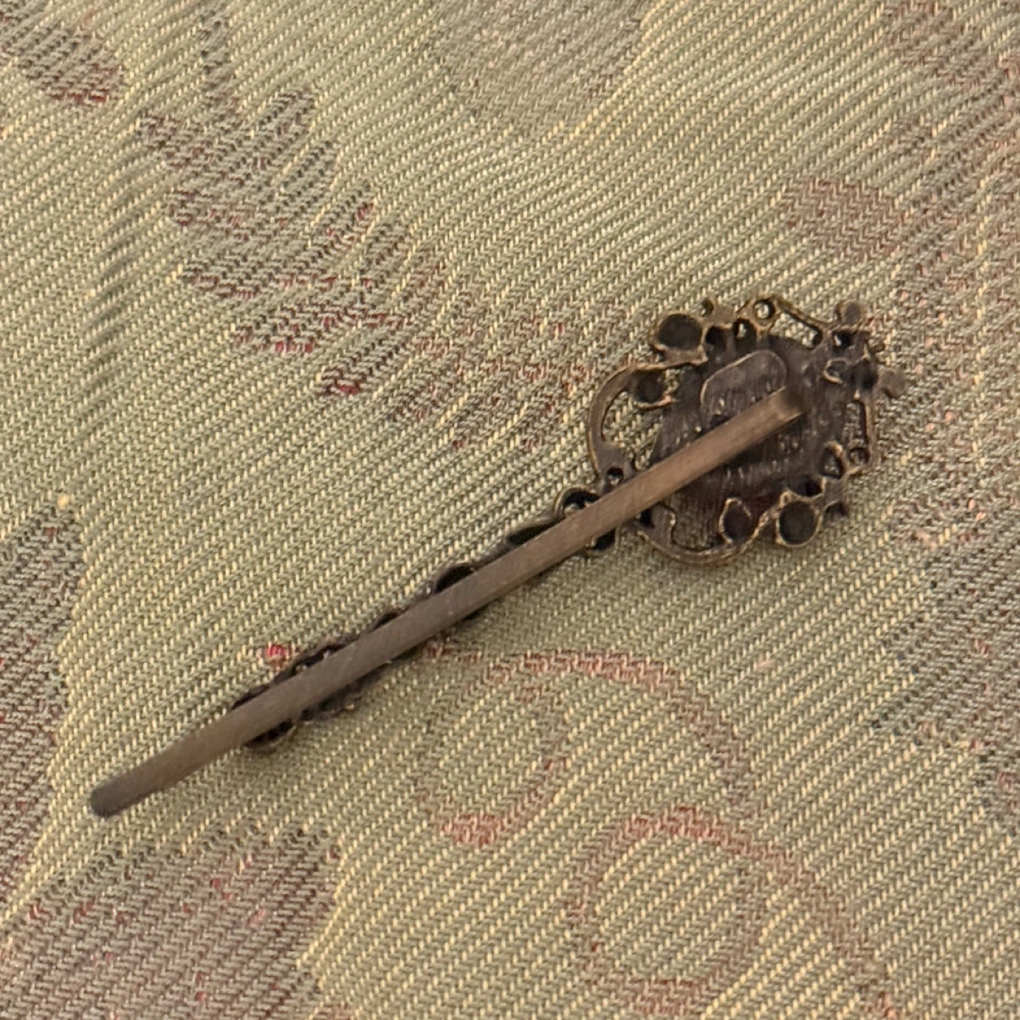 Antique Style Hair Clip with Pink Gemstone⚽️ - photo 2