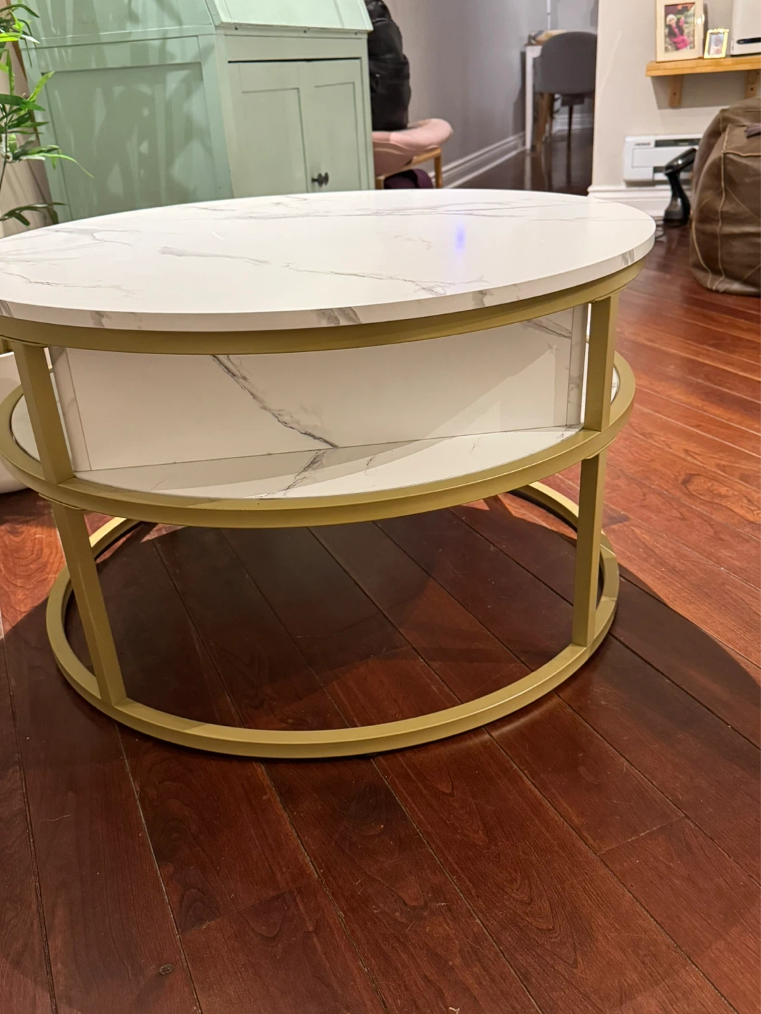 Moasis Round Lift Top Coffee Table with Hidden Storage - photo 5