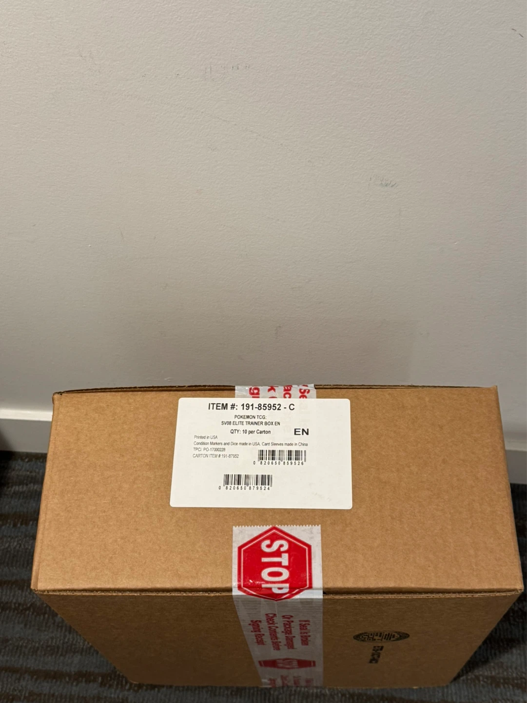 Surging sparks elite trainer box sealed case
