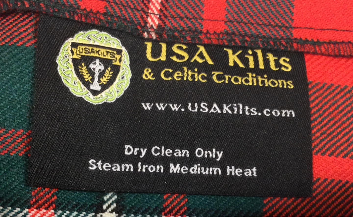 ⚽️USA Kilts Red Green Plaid Kilt - photo 2