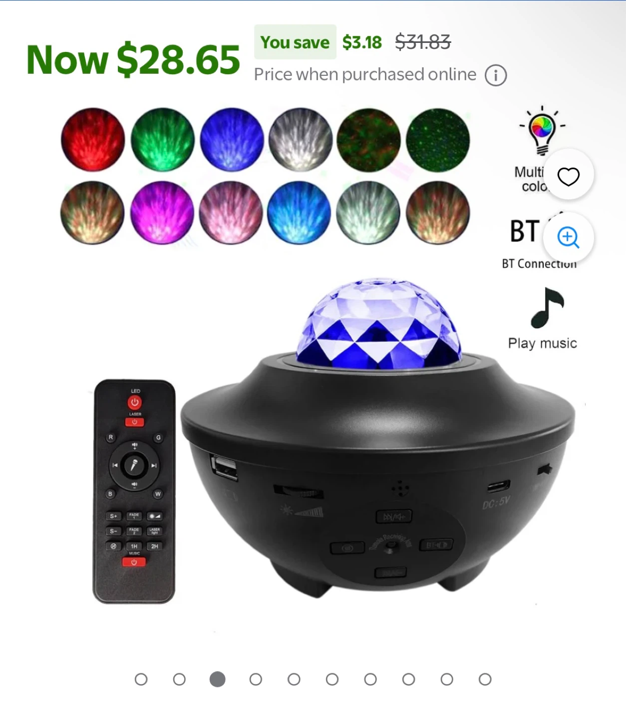 Star Projector Night Light with Remote ⚽️