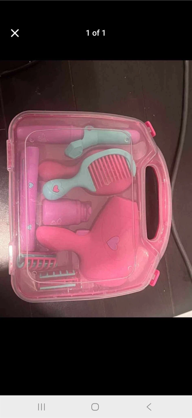 Toy Hair Styling Kit in Pink Case