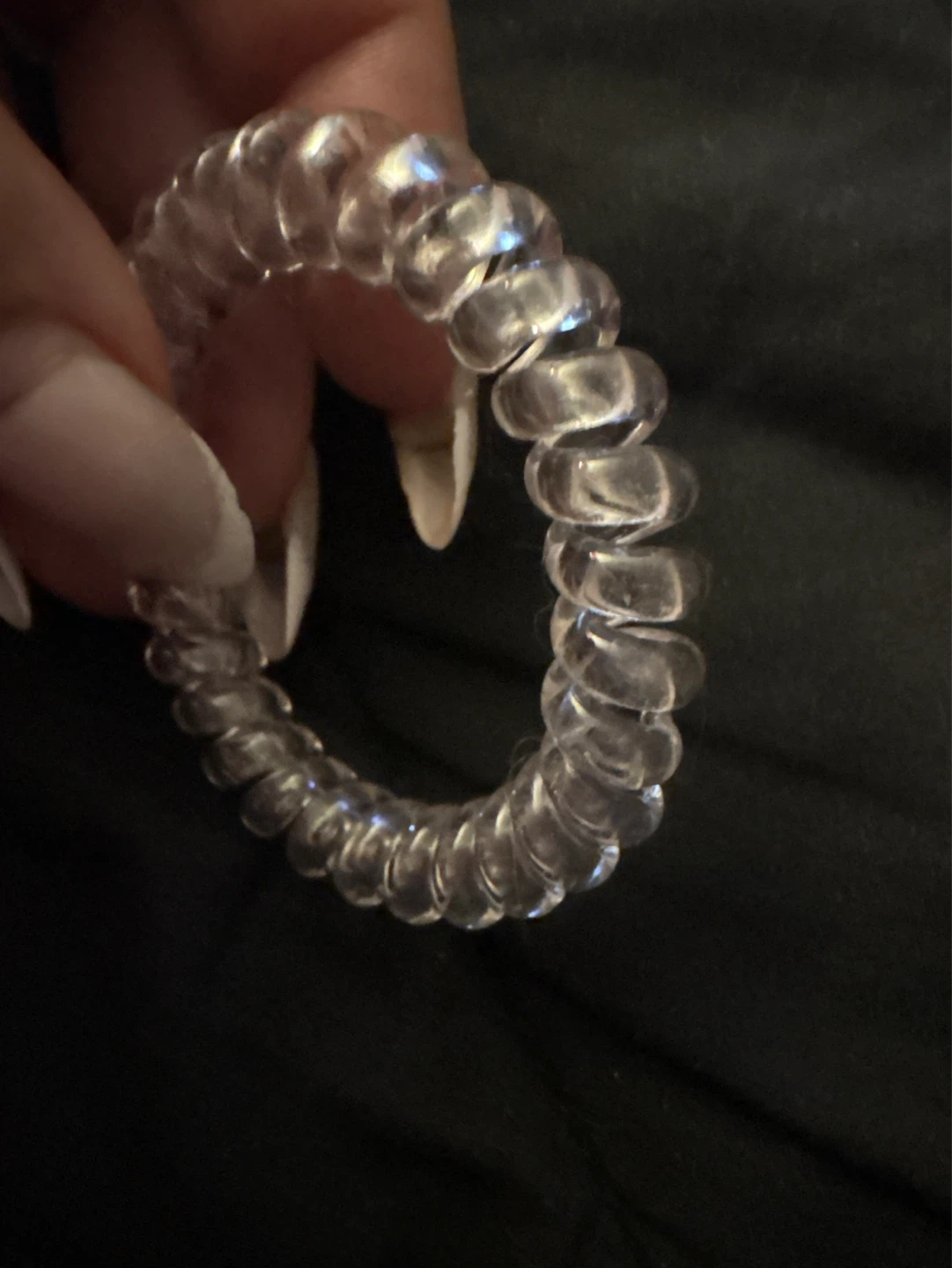 ⚽️ NEW Goodie Clear Spiral Hair Tie - photo 2
