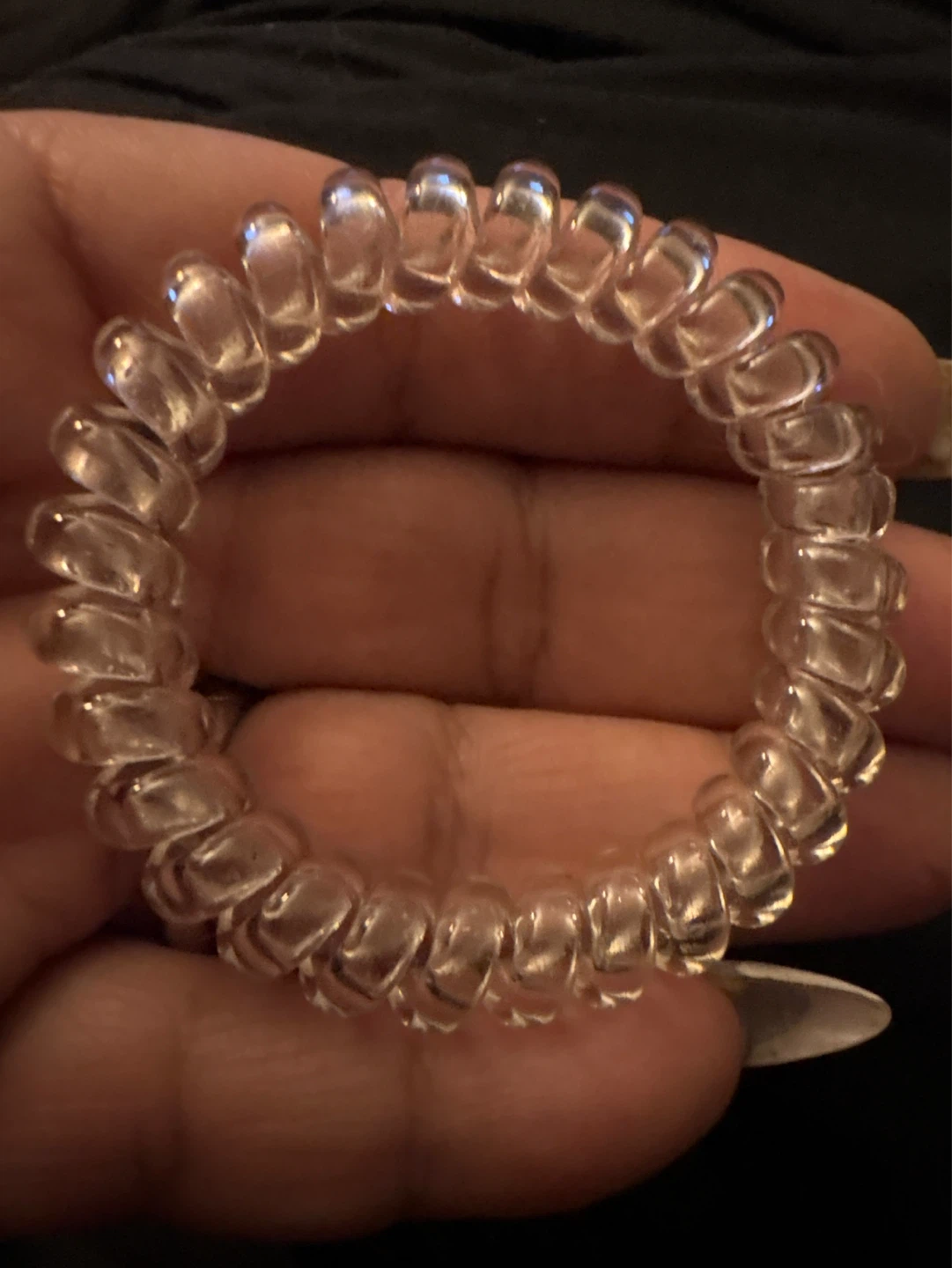 ⚽️ NEW Goodie Clear Spiral Hair Tie - photo 4
