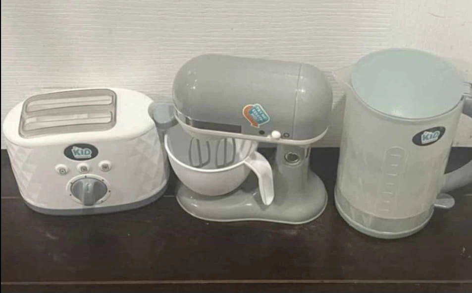 KID Toy Kitchen Appliances Set - Toaster, Mixer, Kettle