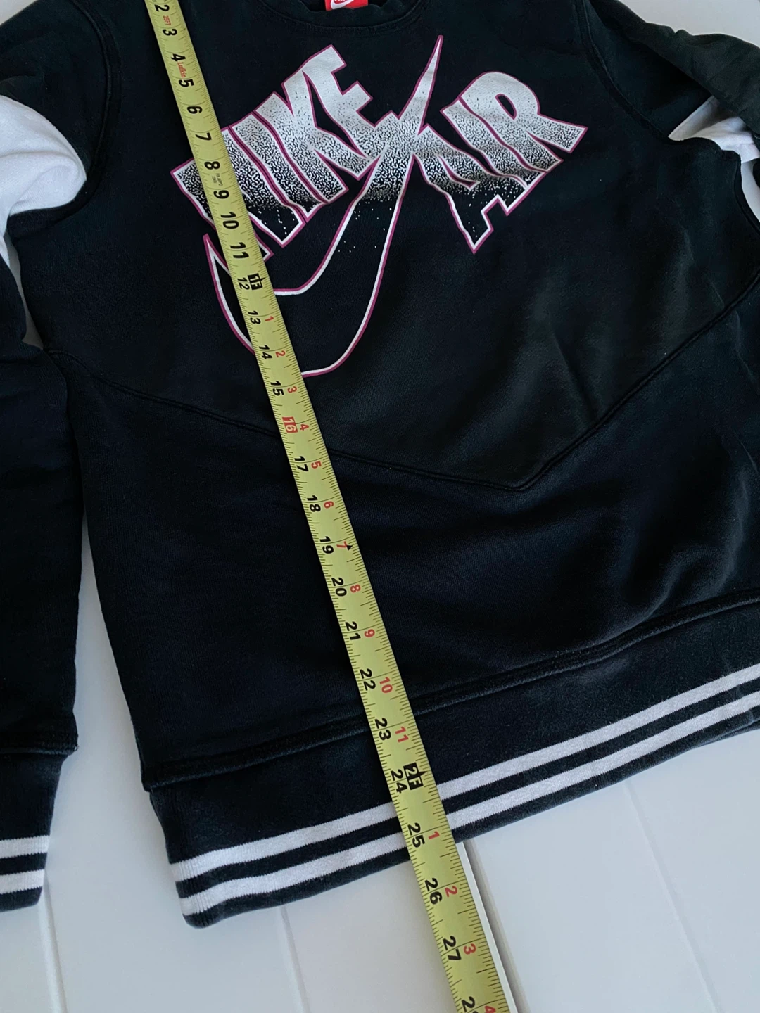 Vintage Nike Air Black Crewneck Sweatshirt Pink White Graphics⚽️ - photo 5
