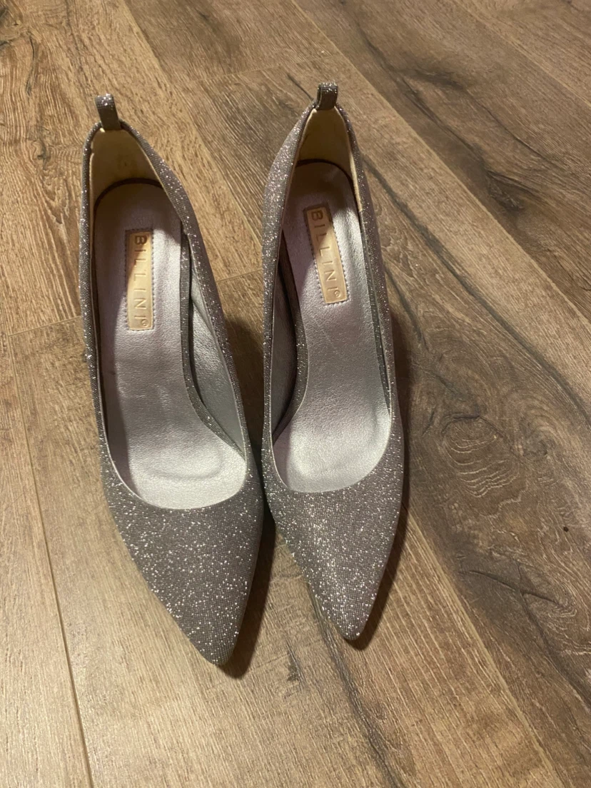BLINKS Silver Glitter Heels
