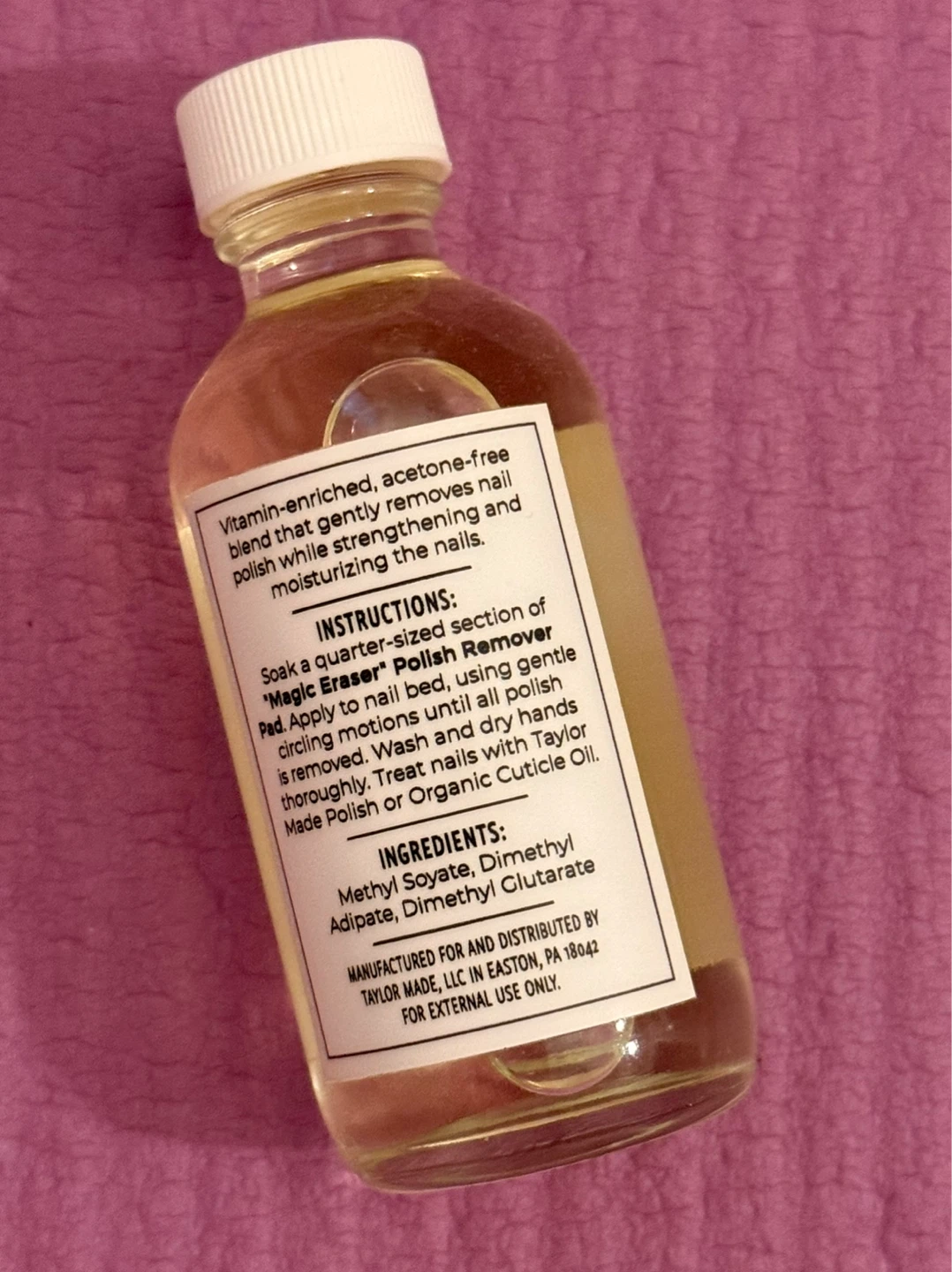 NEW⚽️Taylor Made Soy Nail Polish Remover 2 fl oz - photo 2