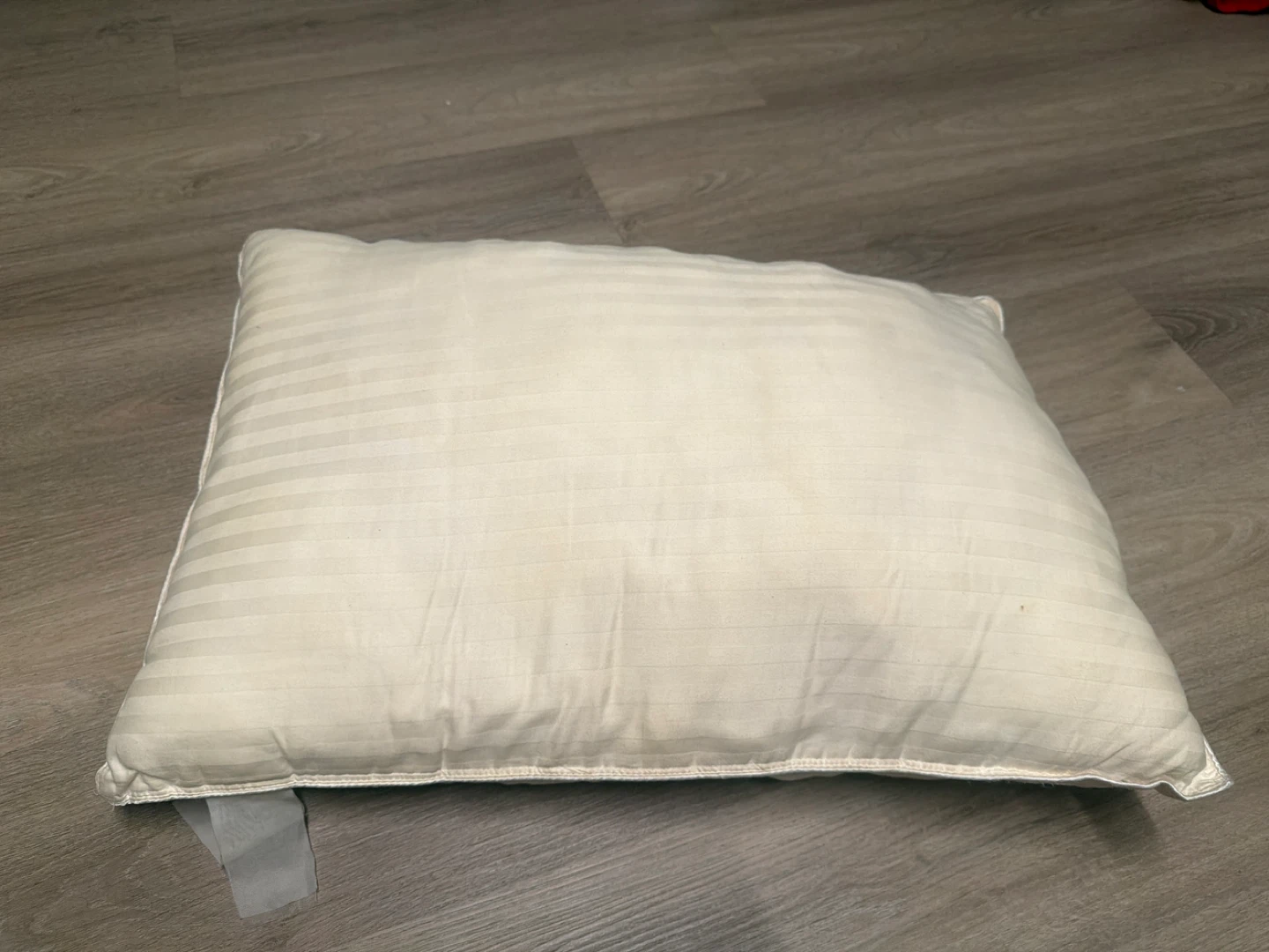 White Striped Pillow