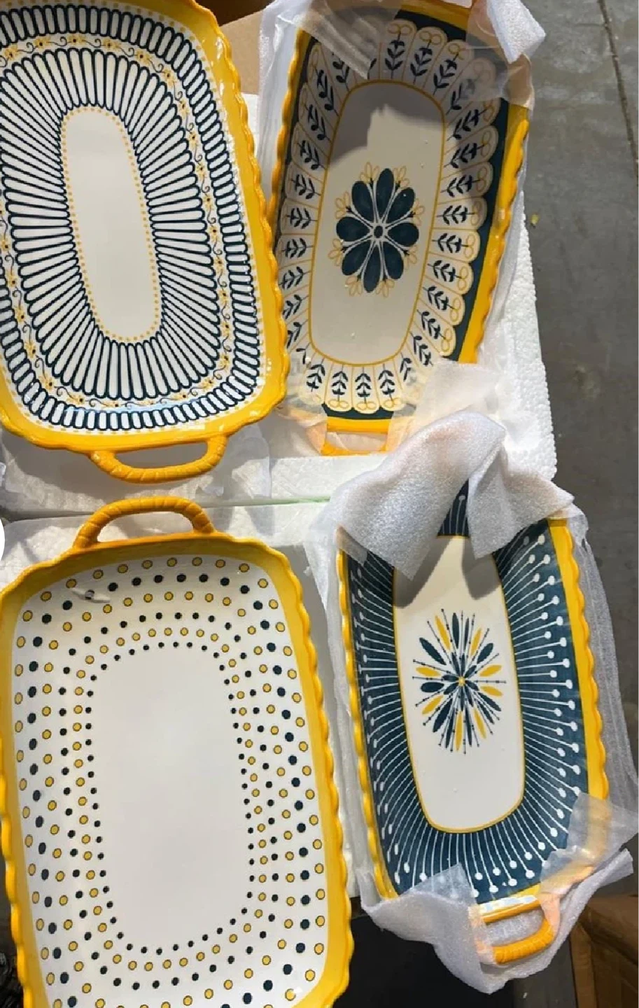 Rectangular Serving Platters with Handles - photo 2