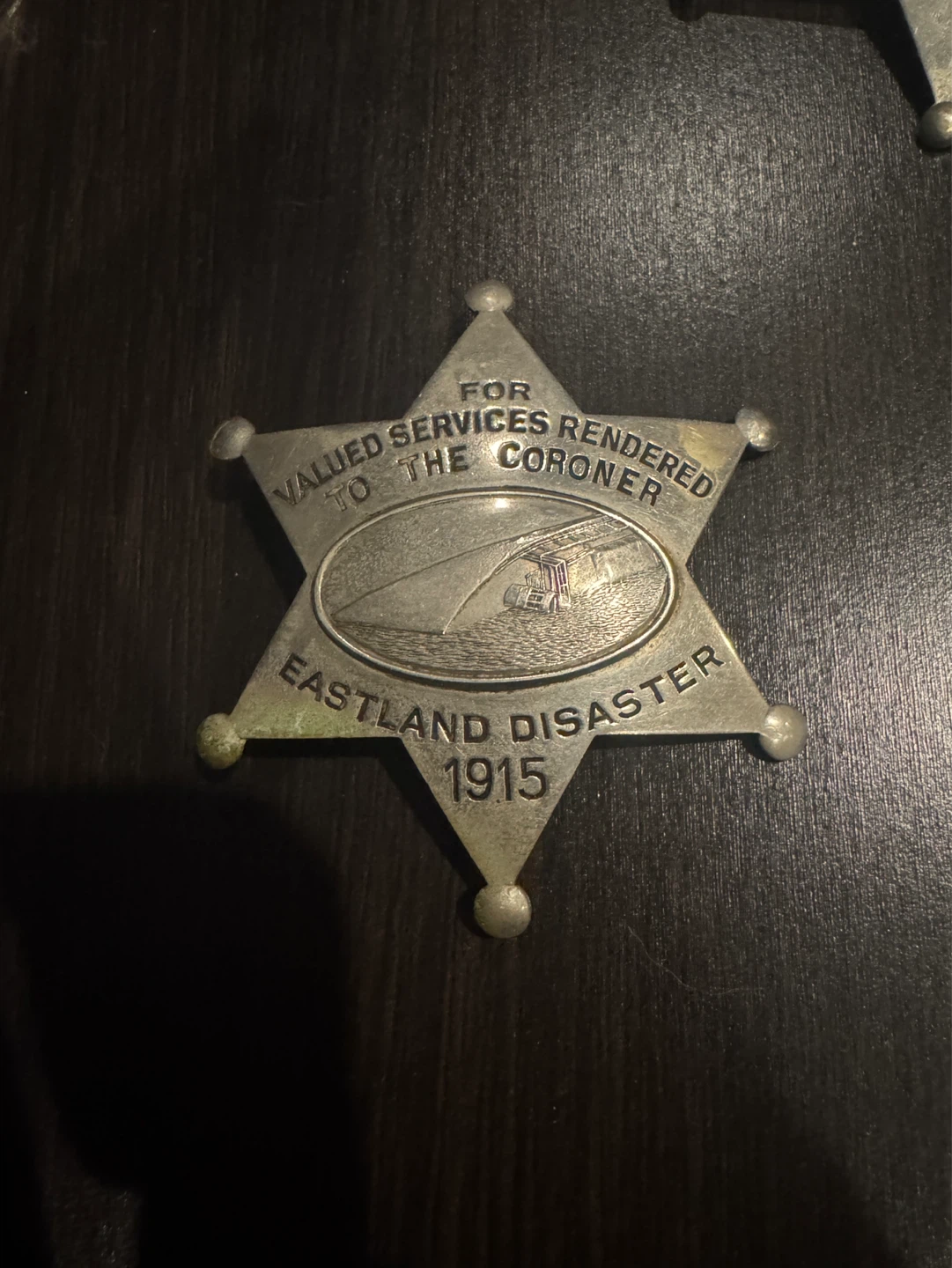 Eastland Disaster Coroner 1915 Commemorative Badge
