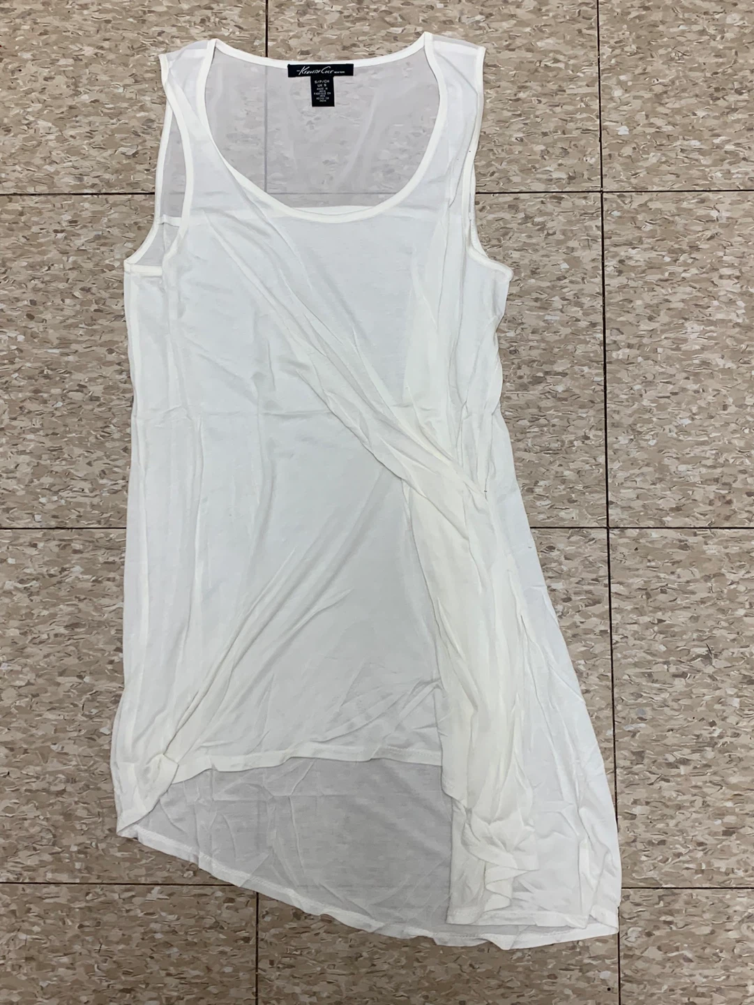 ⚽️Kenneth Cole White Sleeveless Tunic Top Size S/P