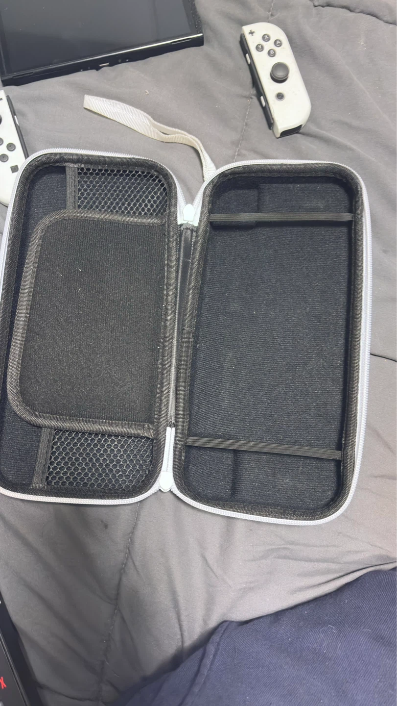 Nintendo Switch with Case and Game Cartridge Holder