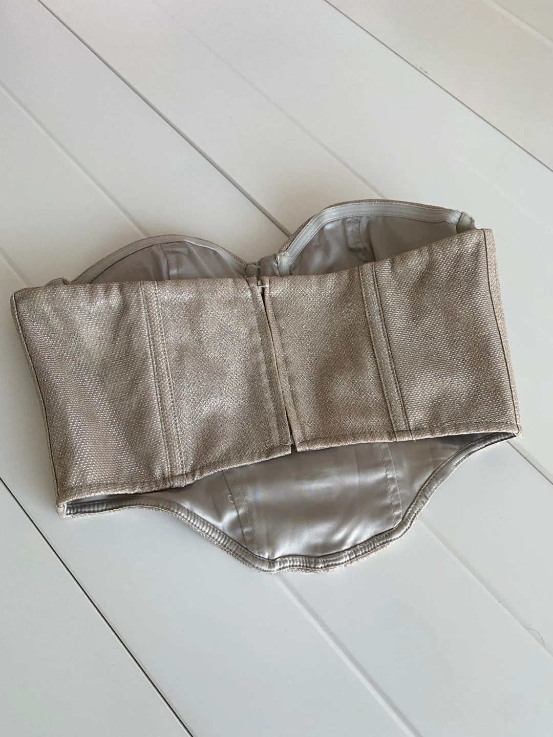 Meshki Sparkly Gold Bustier crop Top ⚽️ - photo 5
