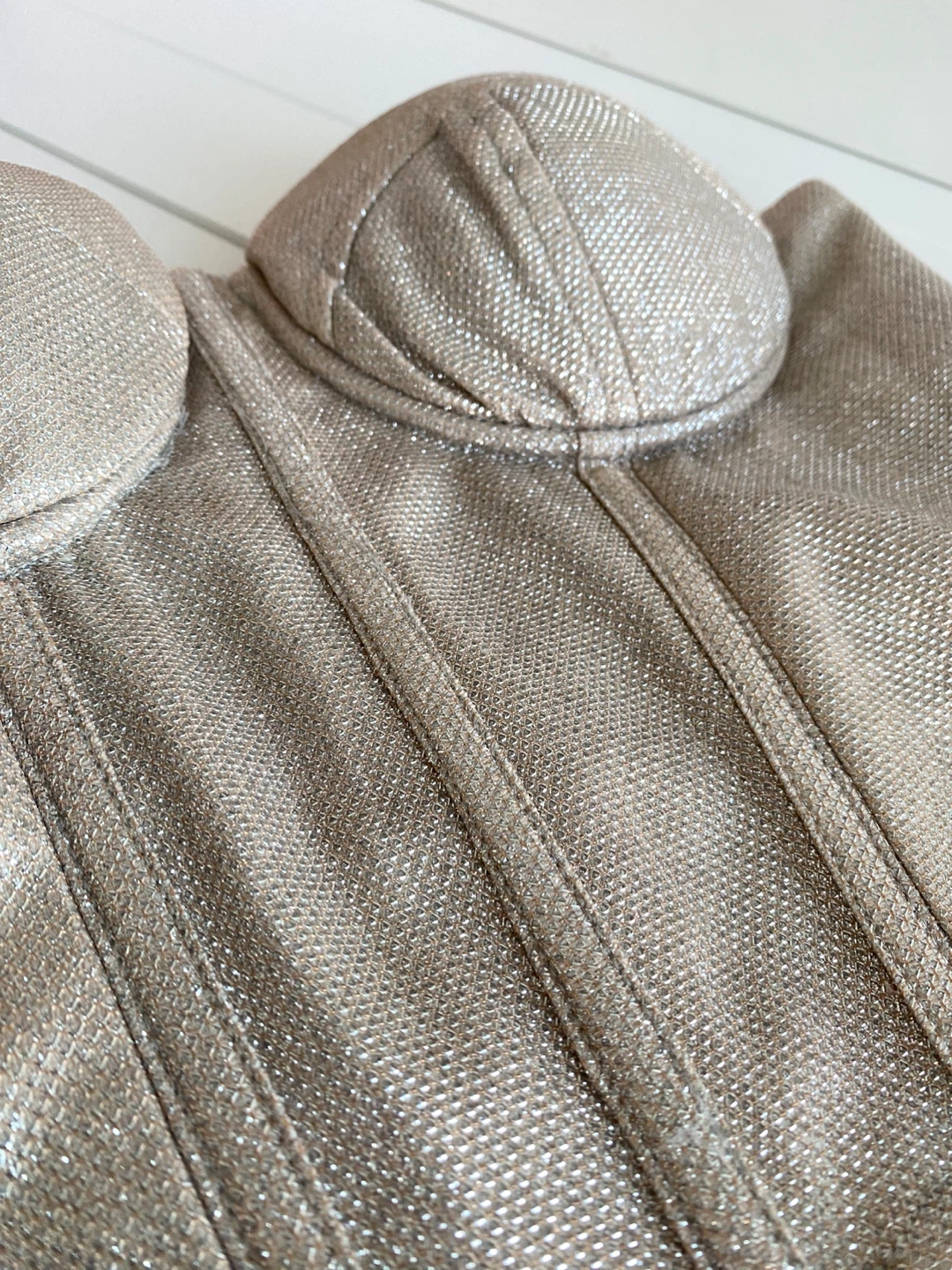 Meshki Sparkly Gold Bustier crop Top ⚽️ - photo 3