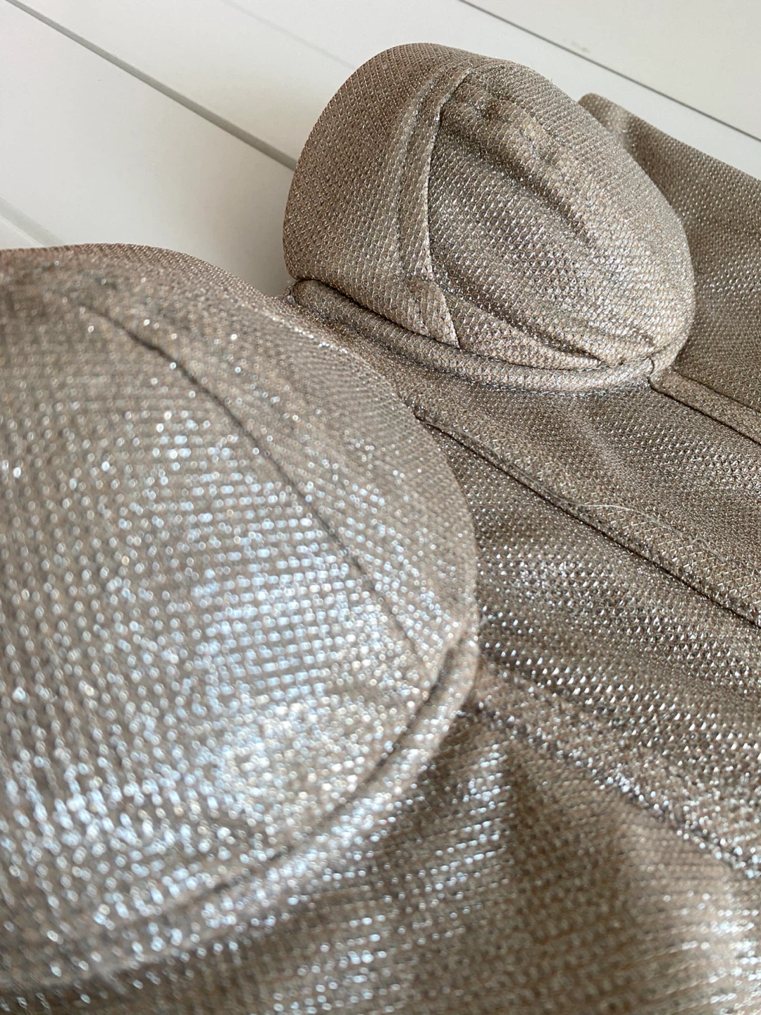 Meshki Sparkly Gold Bustier crop Top ⚽️ - photo 4