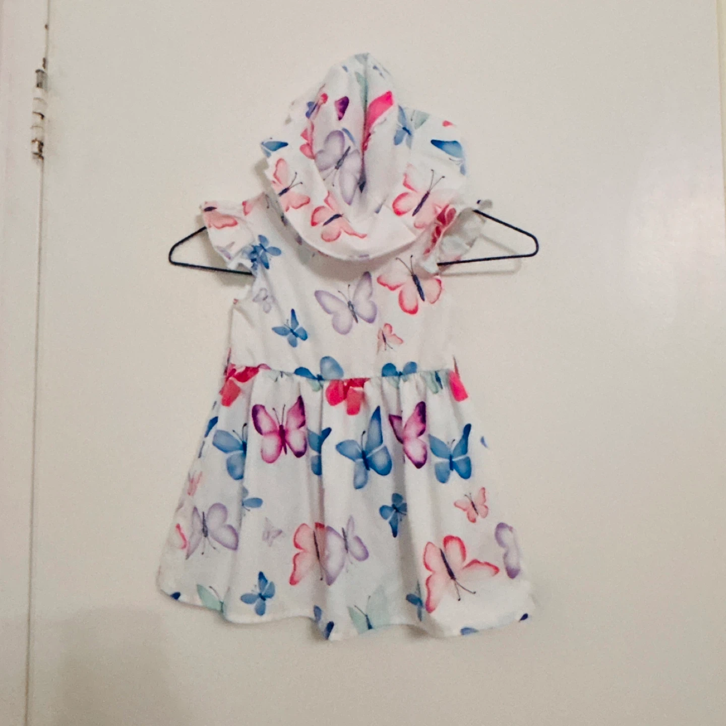 Kids Butterfly Dress & Bonnet Set - photo 2