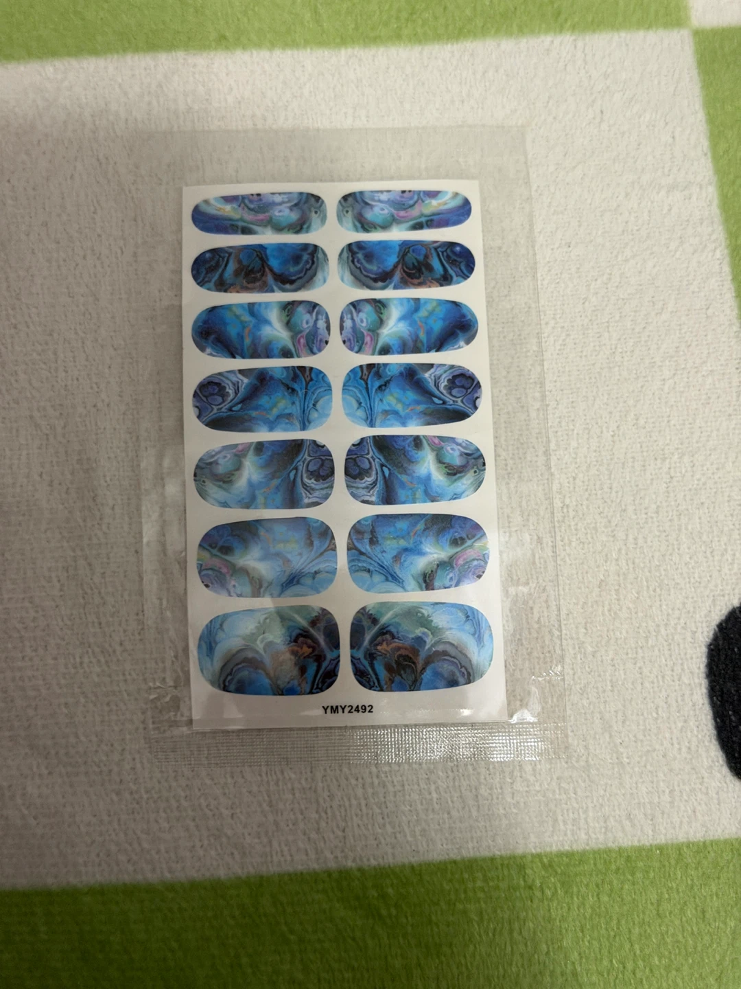 Blue Swirl Nail Art Stickers⚽️