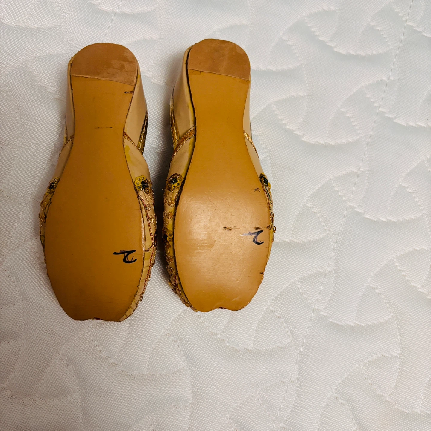 Embellished Gold Flats - Kids Size 2 - photo 2