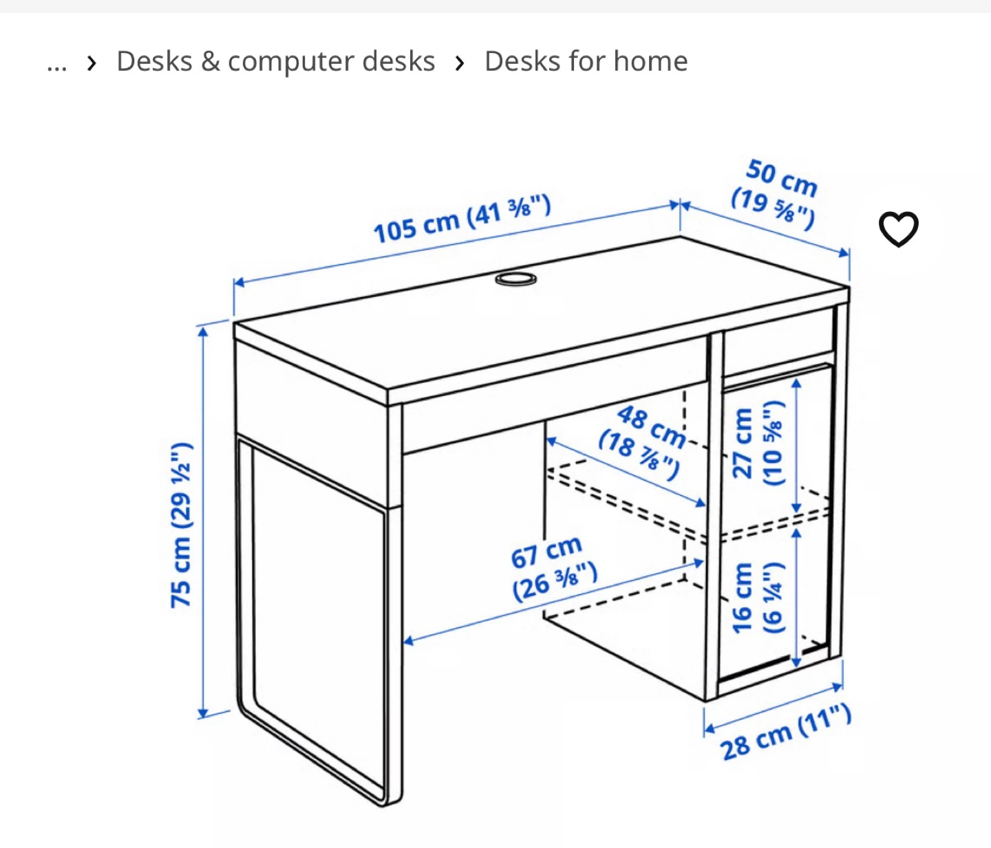 White IKEA Desk with Drawers - photo 2