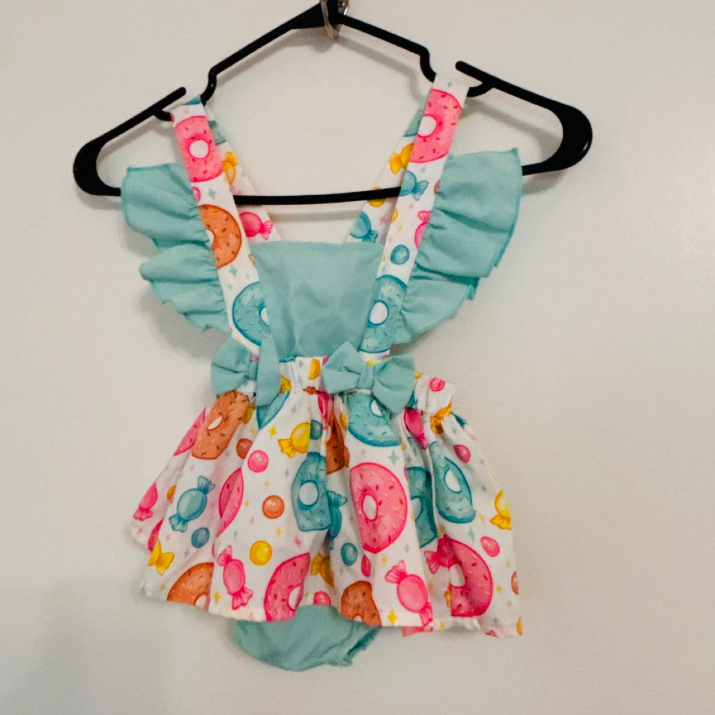 Baby Romper with Donut and Candy Print