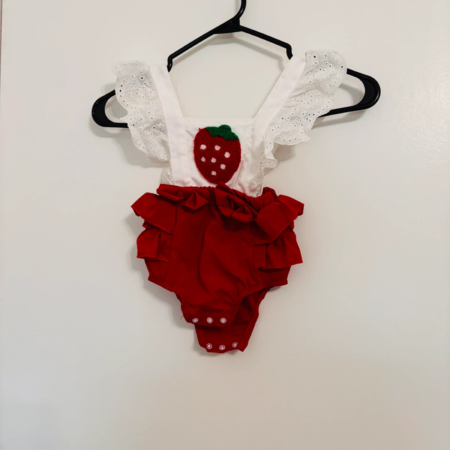 Baby Strawberry Romper with Headband