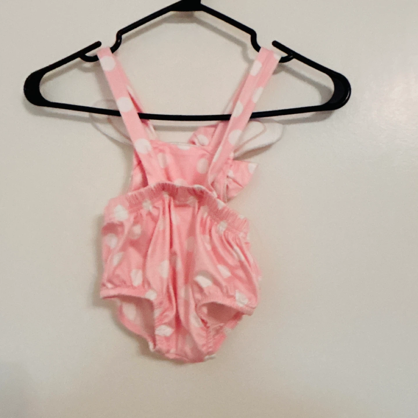 Pink Bunny Romper with White Polka Dots - photo 2