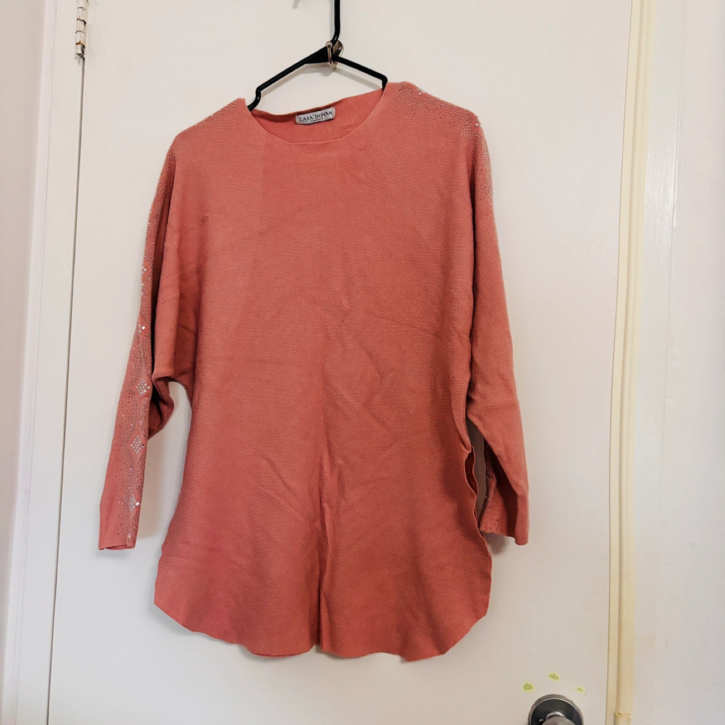 CASA DONNA Rose Rhinestone Embellished Sweater - photo 2