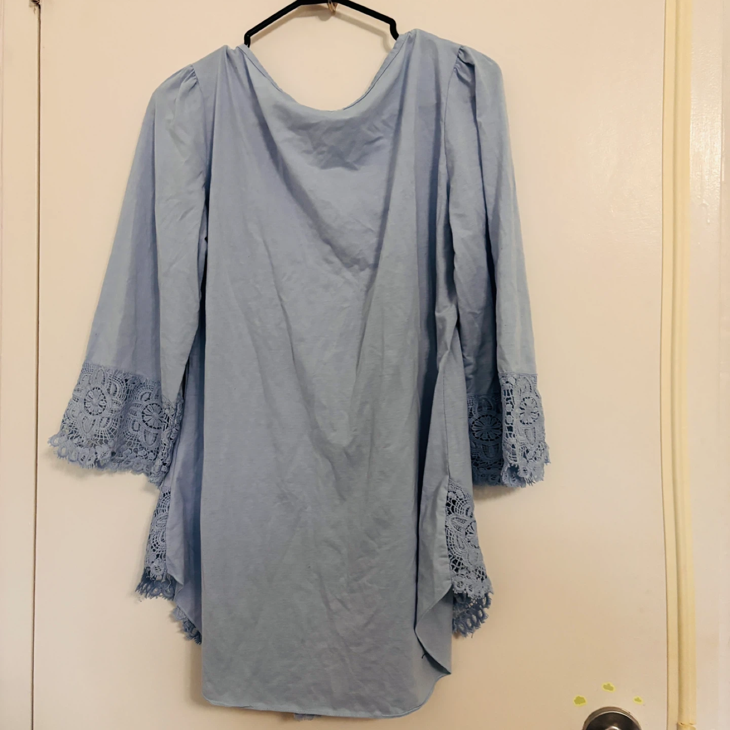 Light Blue Tunic with Lace Trim - photo 2