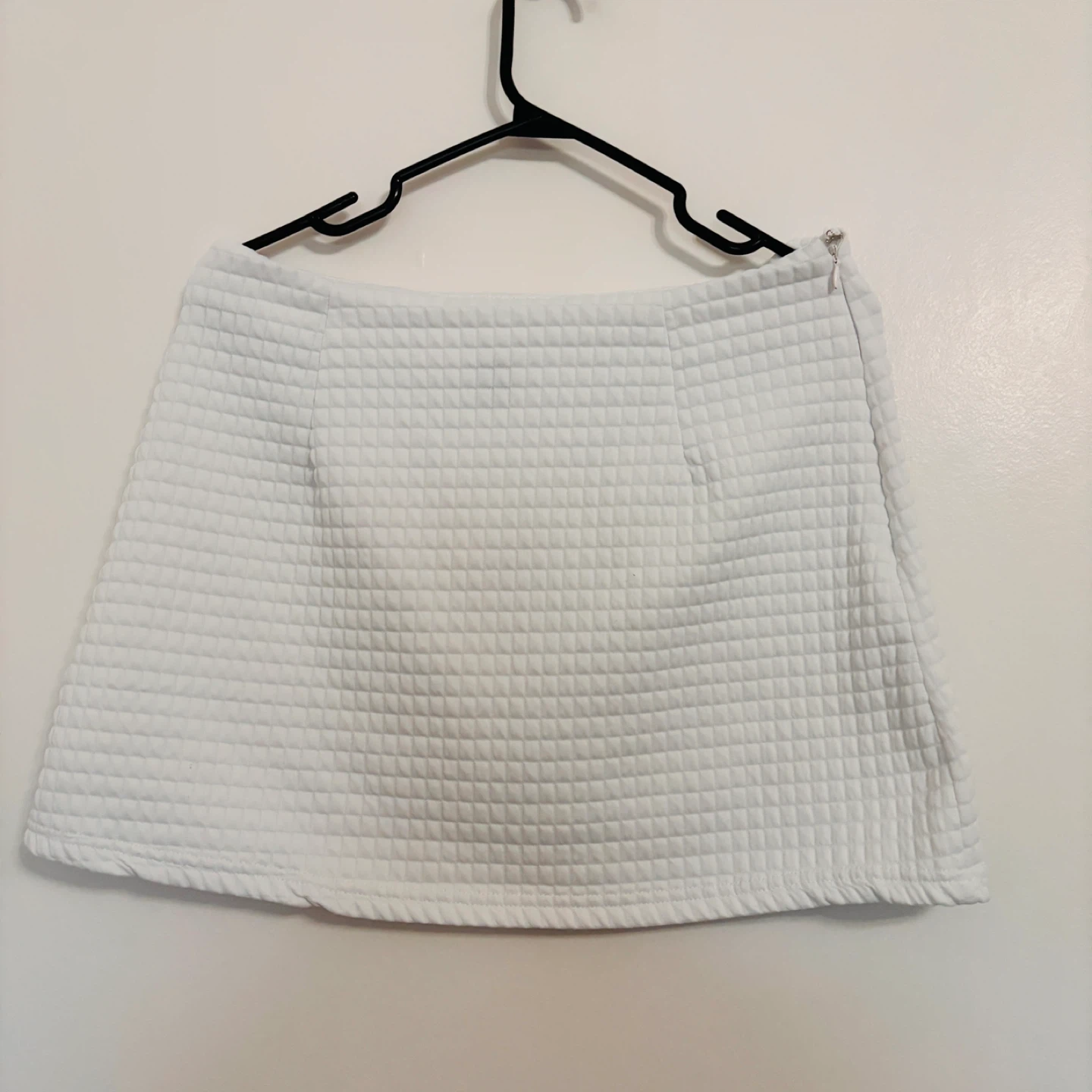 White quilted mini skirt - photo 2