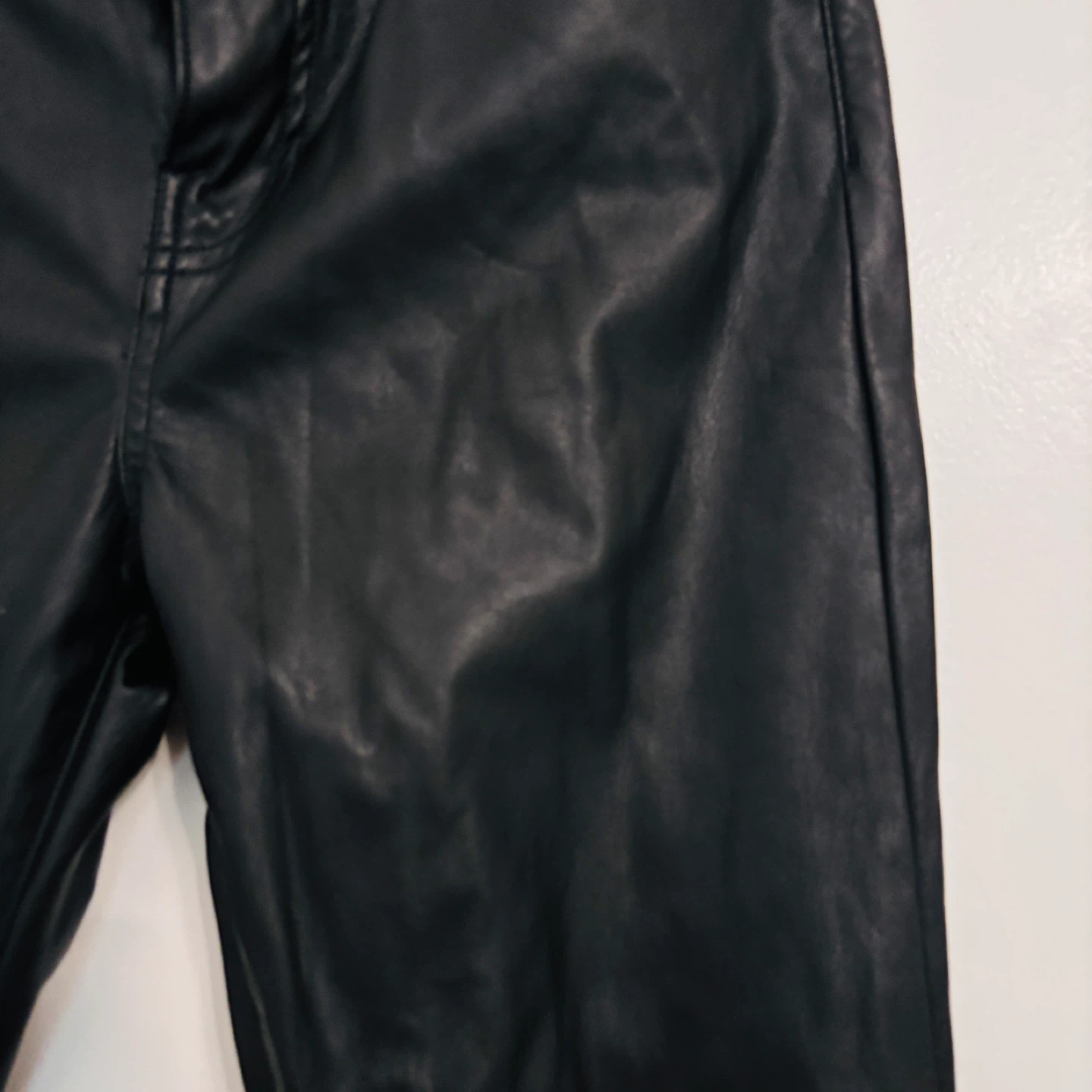 Black Faux Leather Pants - photo 2