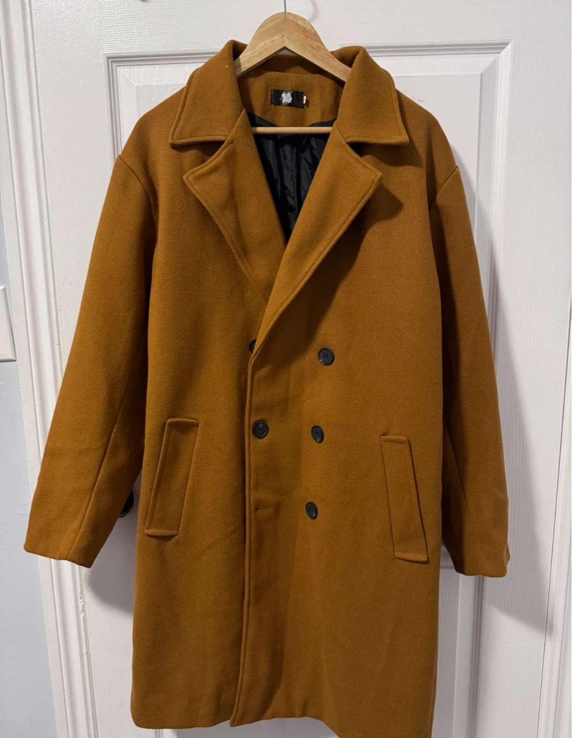 Brown Double-Breasted Peacoat