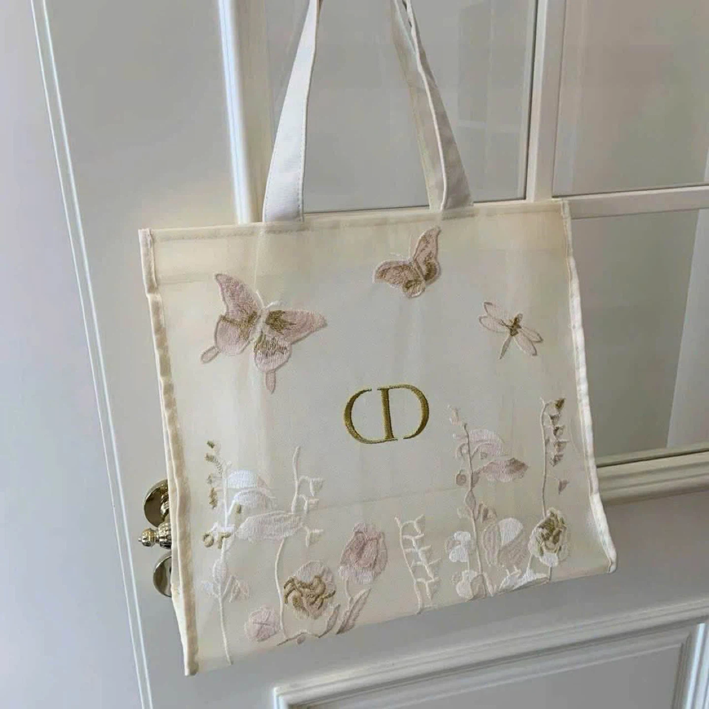 DIOR Embroidered Tote Bag