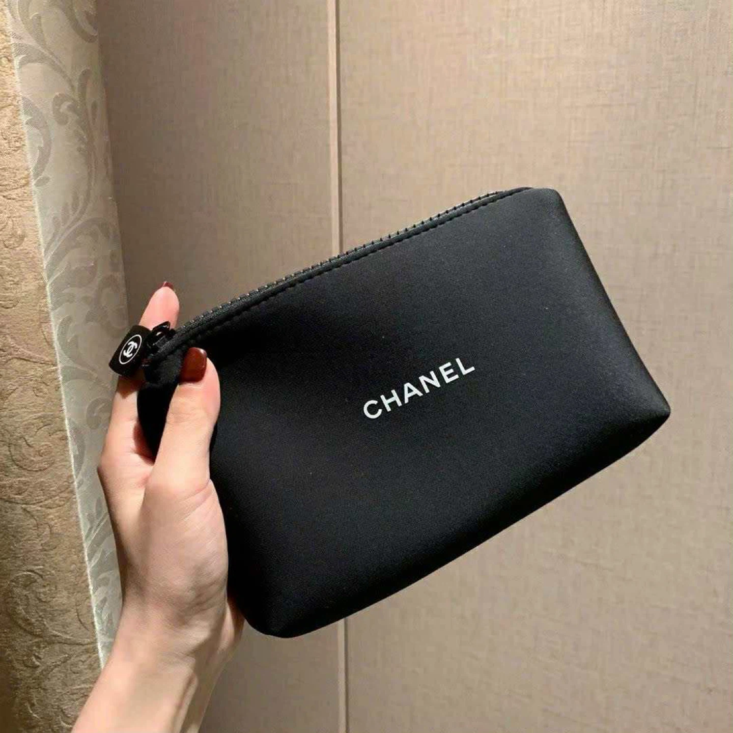 CHANEL Black Cosmetic Pouch
