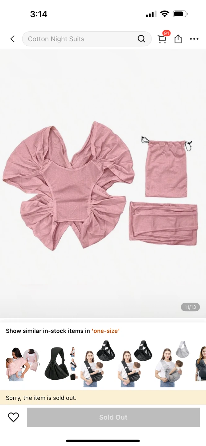 Pink Cotton Baby Wrap Carrier - photo 2