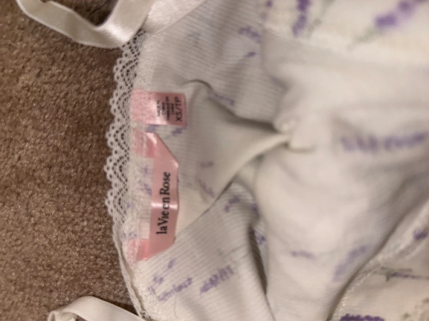 La Vie en Rose Pajama Set - Lavender Print - photo 3