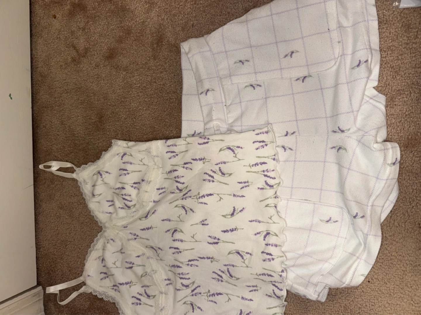 La Vie en Rose Pajama Set - Lavender Print