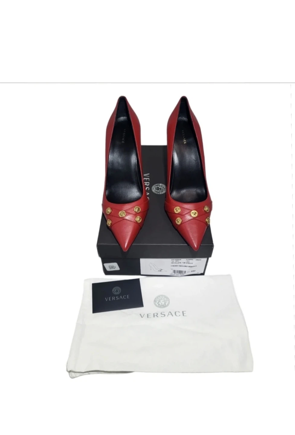 Versace Red Studded Heels